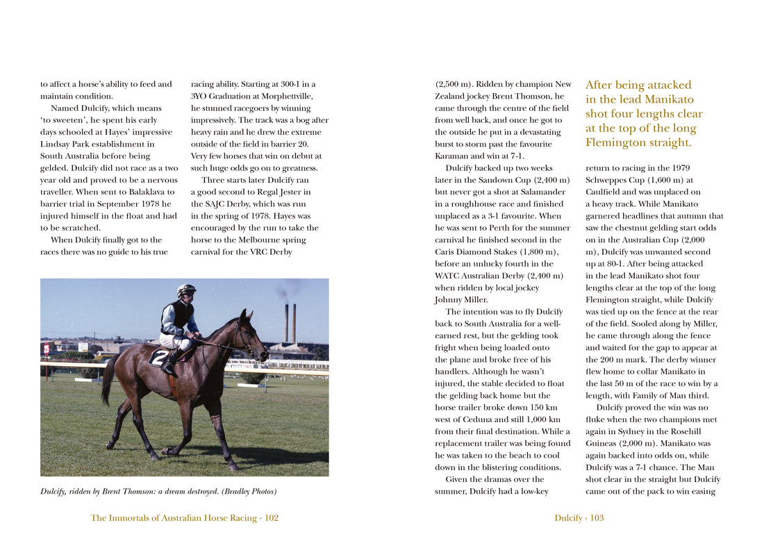 Immortals of Australian Horse Racing: the Thoroughbreds